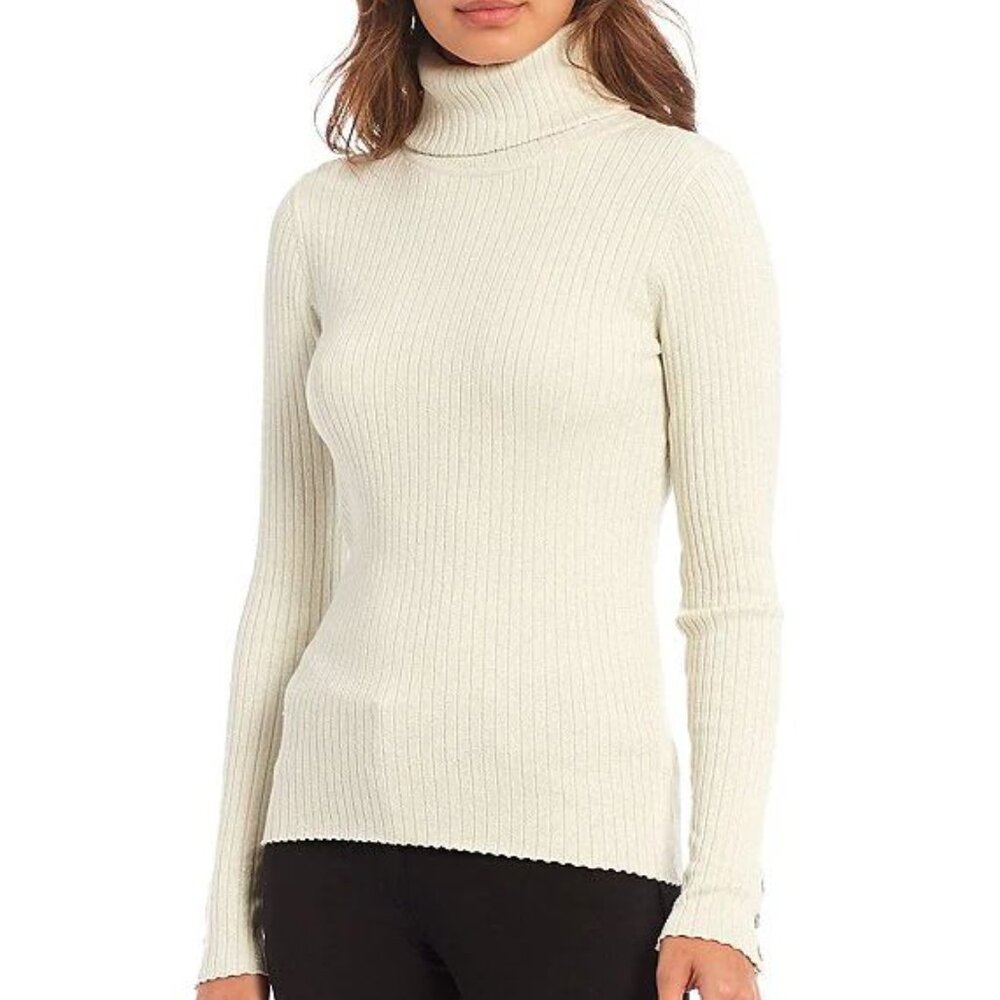 J. McLaughlin Arlette Turtleneck Silver Sz S